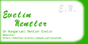 evelin mentler business card